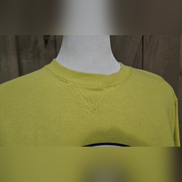 DICKIES Raw Hem Cropped Relaxed Fit Sweatshirt In Yellow Green Color.Size Medium - Picture 9 of 11